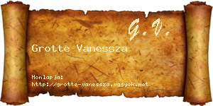 Grotte Vanessza névjegykártya